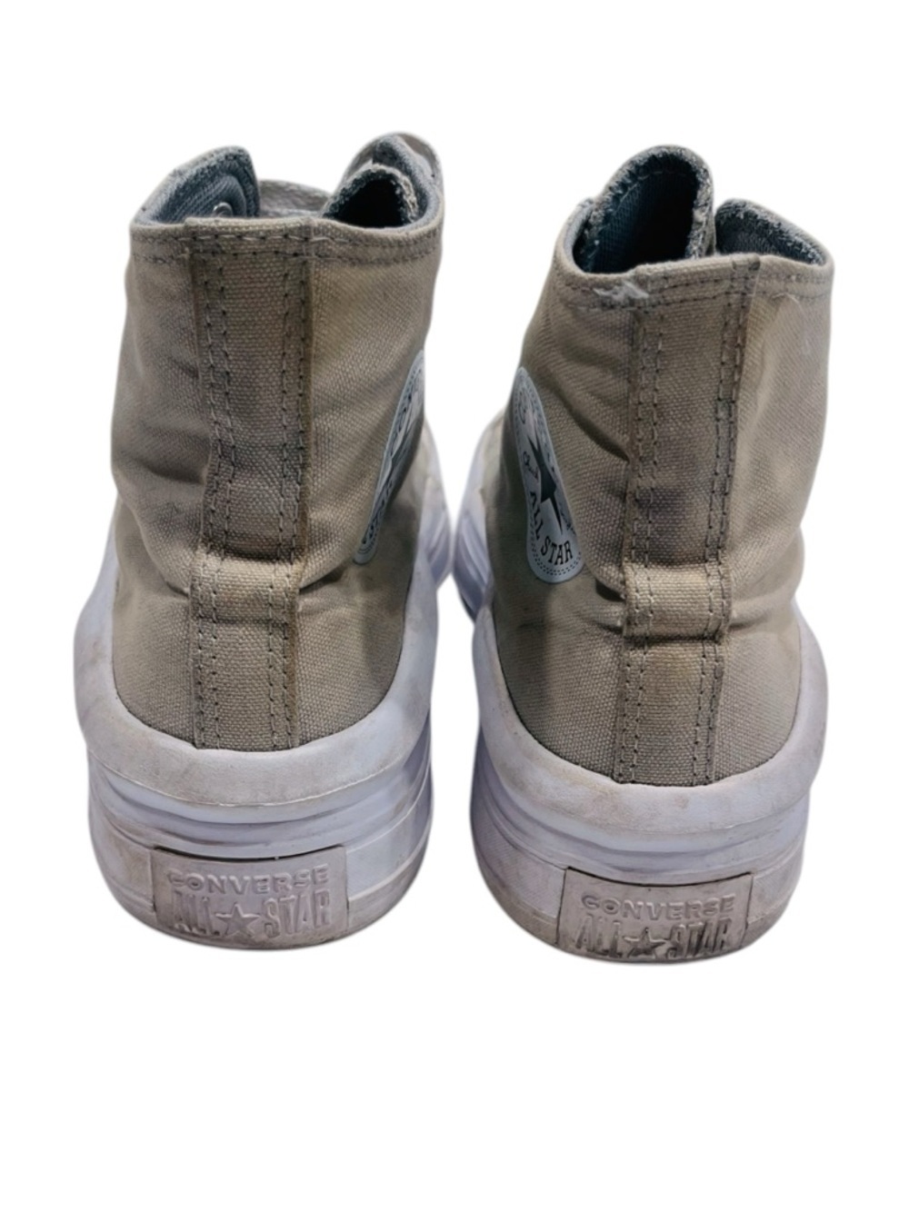 Converse All-Star Beige High Top Platform Sneakers 39 - Picture 5 of 8